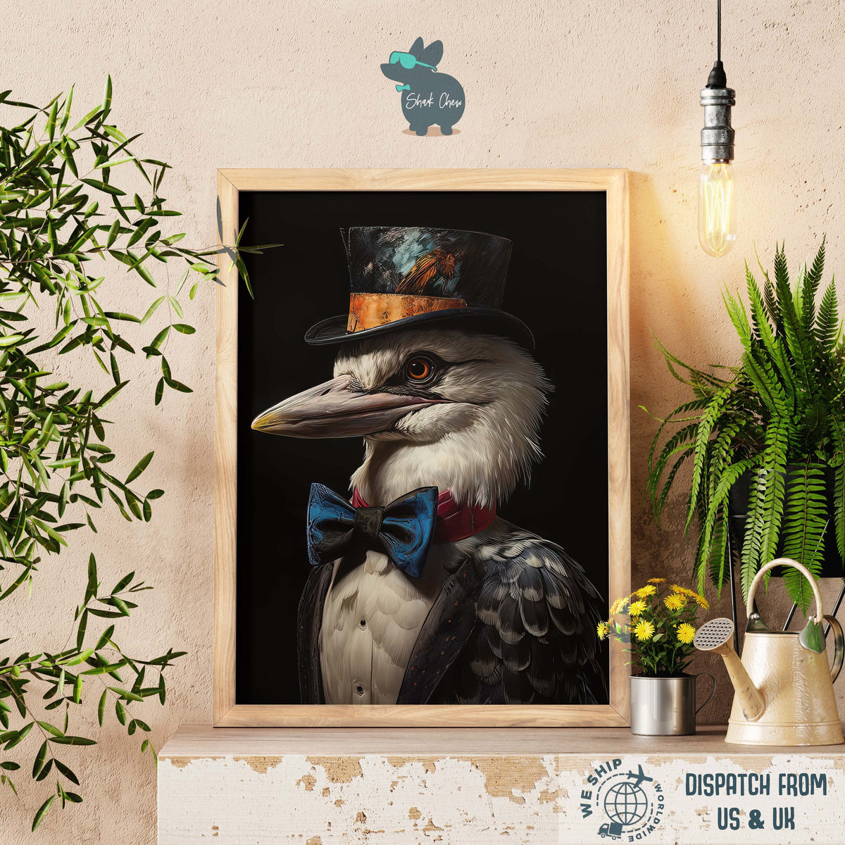 Gothic Kookaburra Wall Art Animal Artwork for Home Decorations and Gifts, Gothic Wall Art Print, Contemporary Art, Renaissance Art