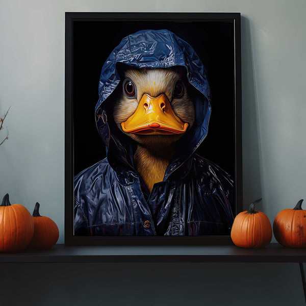 Vintage Duck Print, Halloween Wall Art Duck, Renaissance Duck Portrait, Vintage Art Prints Duck, Gothic Duck Decor Vintage