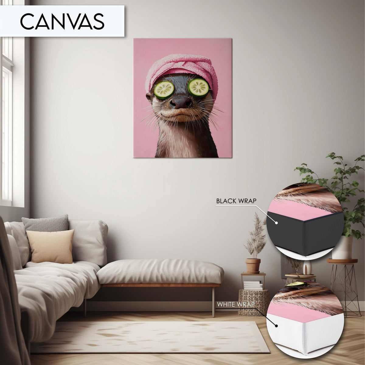 Funny Otter Wall Art, Quirky Animal Bathroom Decor, Otter Spa Day Print, Pink Bathroom Art, Unique Animal Wall Art, Fun Toilet Prints