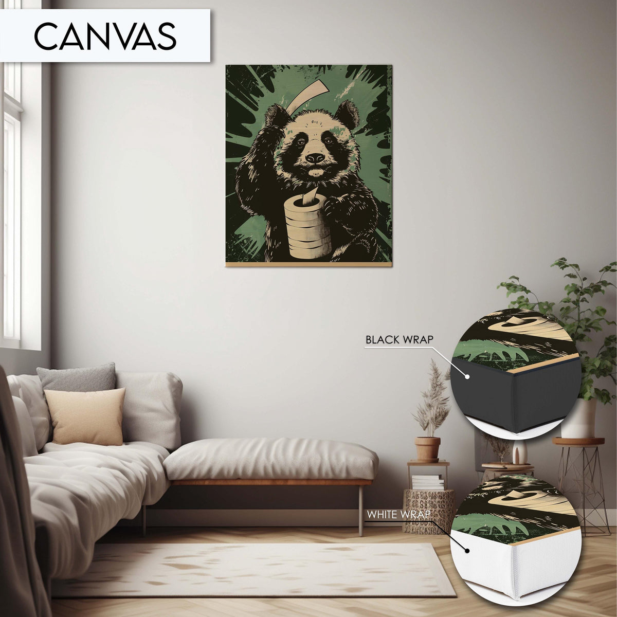 Funny Bathroom Art Print Wall Art Decor, Panda Wall Decor for Bathroom Art, Toilet Wall Art Panda Print Decor, Funny Bathroom Panda Print