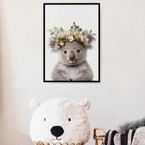 Australian Animal Koala Bear Wall Art, Woodland Baby Shower, Modern Wall Art Print, Classroom Decor, Nursery Decor Girl, Kids Room Decor