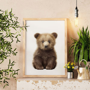 Baby Bear Digital Prints, Kids Room Decor, Woodland Nursery Baby Shower, Baby Gift, Bed Room Decor, Wall Art Prints