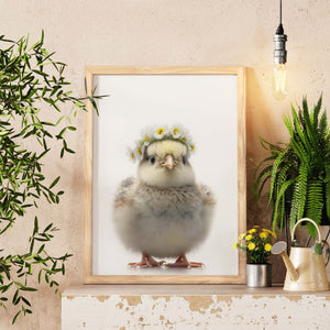 Baby Chicken Art, Digital Art Prints, Nursery Wall Art, Farmhouse Decor, Bathroom Wall Art, T, Kids Room Decor, Kitchen Art, New Home Gift